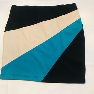 Basic House skirt black/teal/beige